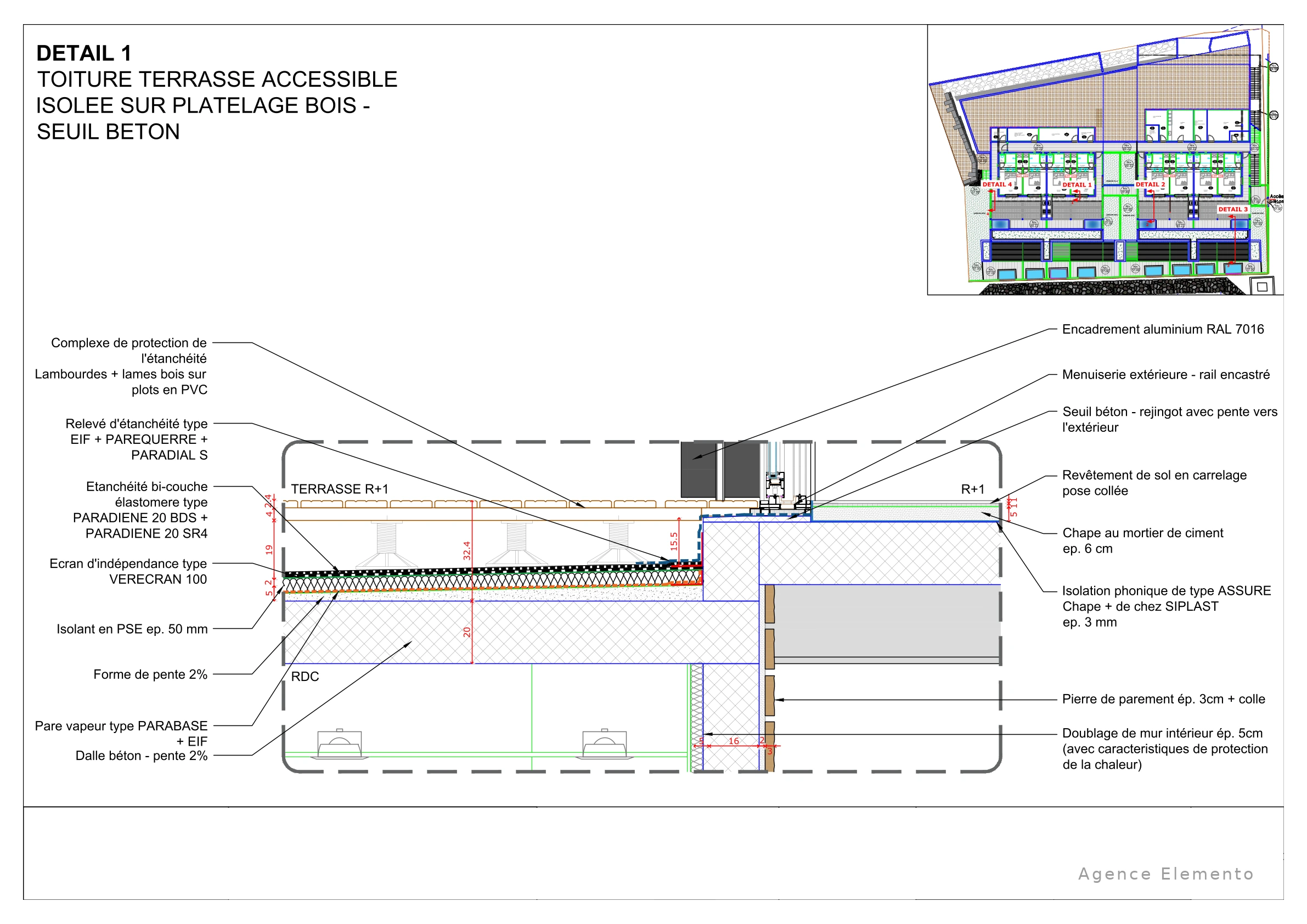 Détails techniques — toiture terrasse accessible